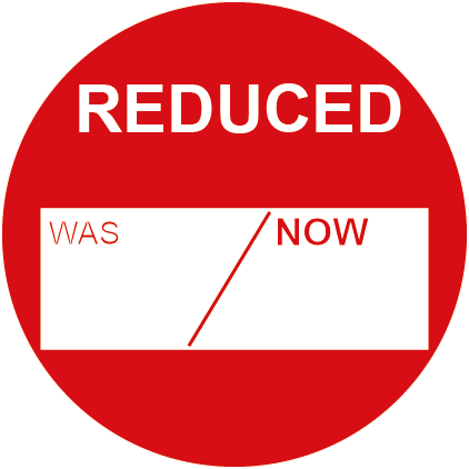 Reduced Was & Now Round Labels